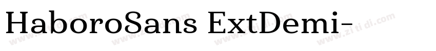 HaboroSans ExtDemi字体转换